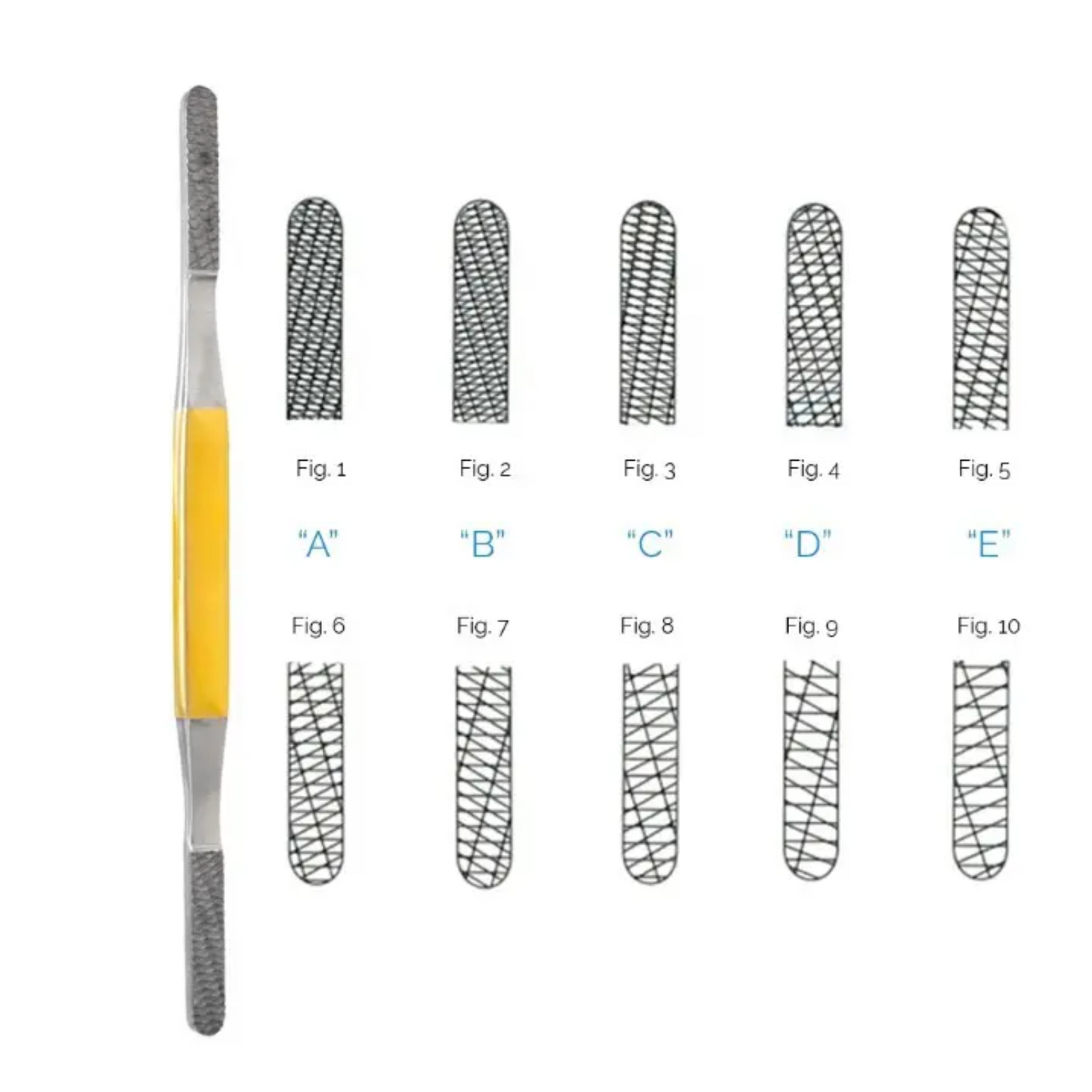 Fomon Nasal Rasps 20cm Double Ended German stainless steel nose re-shaping and bone contouring instruments