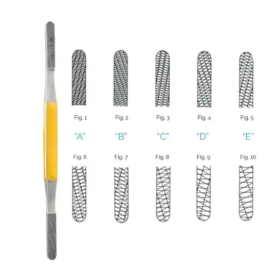 Fomon Nasal Rasps 20cm Double Ended German stainless steel nose re-shaping and bone contouring instruments