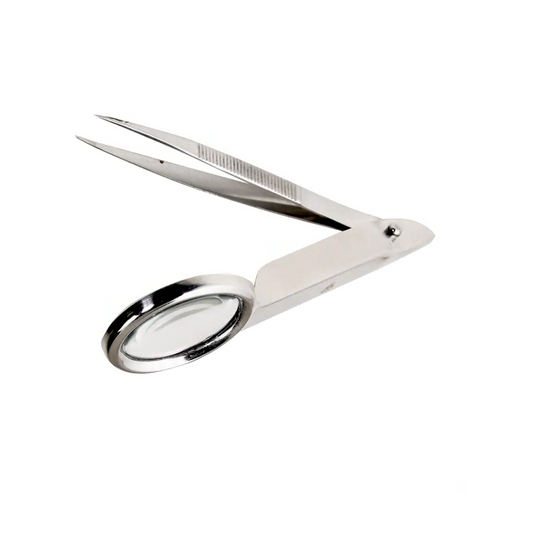 Splinter Forceps with Magnifying Glass 3-1/2"